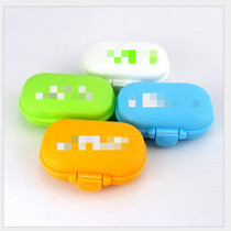 Herbalife new fluorescent green sky blue tablet box 6-cell medicine box Nutrition portable storage box
