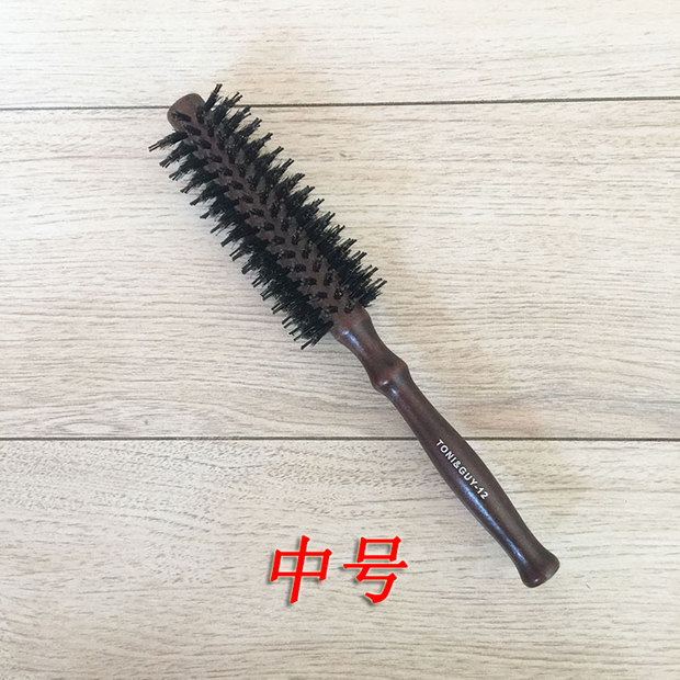 包邮毛滚梳吹刘海直发梨花造型毛滚梳猪鬃毛卷发毛滚梳美发工具