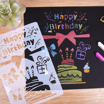 Theme mold ruler diy handmade accessories Lace hollow scene painting ruler Drawing tools Album accessories