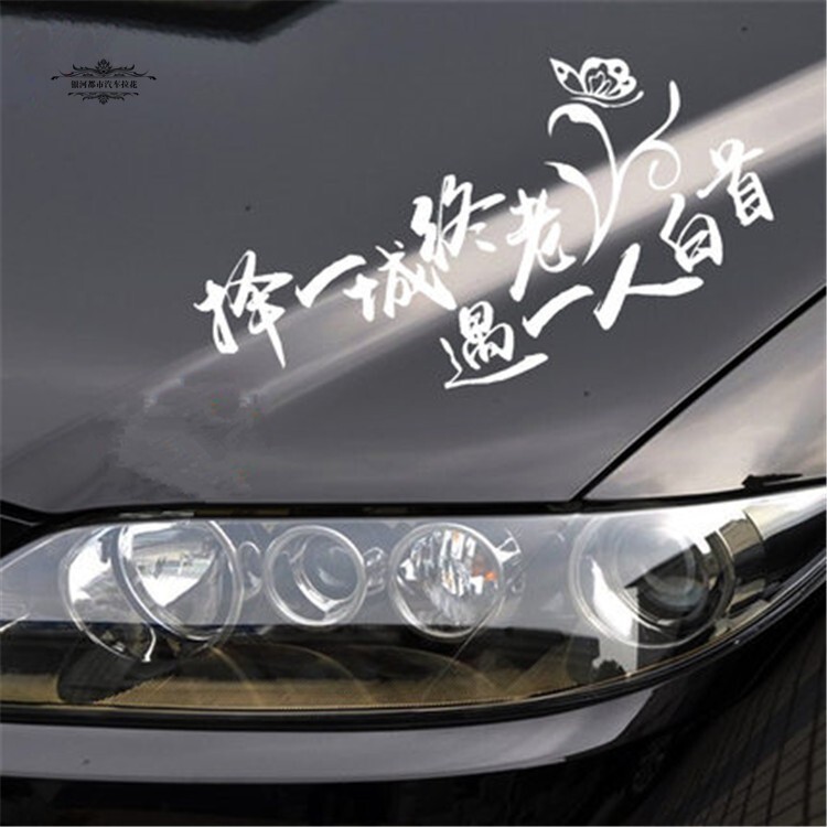 汽车贴画_新手贴图动漫个性车辆车门汽车装饰车身贴花标语车尾尾部 - 