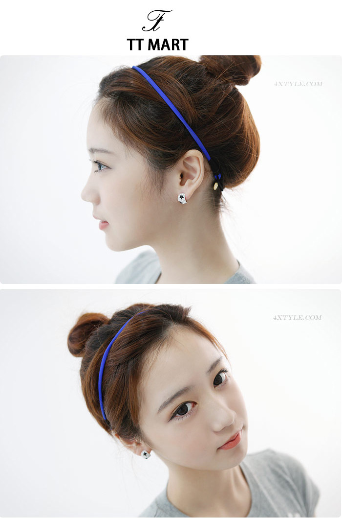 韩国进口 秋冬纯色甜美百搭绒棉弹性细发带发箍发饰饰品_7折现价12.