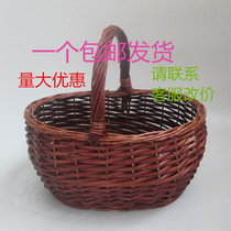 Rattan wicker fruit basket egg basket basket picnic basket gift basket vegetable basket hand basket storage basket