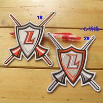 Heart embroidered YA5 adhesive patch 10*11 2CM fencing