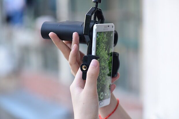 德锐望远镜手机拍照夹 望眼镜连接支架 显微镜转接手机夹通用夹子