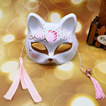 Douyin hot Japanese style fox half face two-dimensional animation ancient style adult mask Hanfu masquerade cos facial makeup