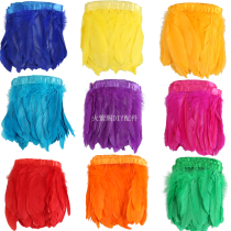 White feather handmade diy clothing accessories natural small accessories cloth belt cloth edge skirt purple floating fur decorative accessories