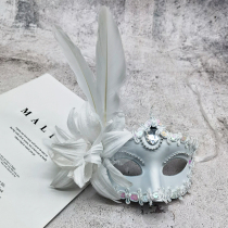 Halloween Half Face Chicken Feather Feather Mask Adult Children Masquerade Dance Performance Party Princess Props