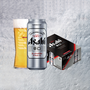 Asahi朝日啤酒超爽生啤酒500ml*24罐 整箱黄啤辛口包装