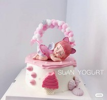 Cake Decoration Pendulum resin Aesha with Keller cushions Sleeping Beautifully Gesture Nemesis Red Little Prince Cake