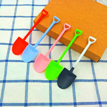 Disposable potted ice cream small shovel black and white shovel potted potted flower pot flower pot flower spoon pudding spoon cake spoon 100 only