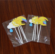 New Birthday Cake Inserts Baking Decoration Inserts Flag Sun Flowers Moon Suit Birthday Party Finished