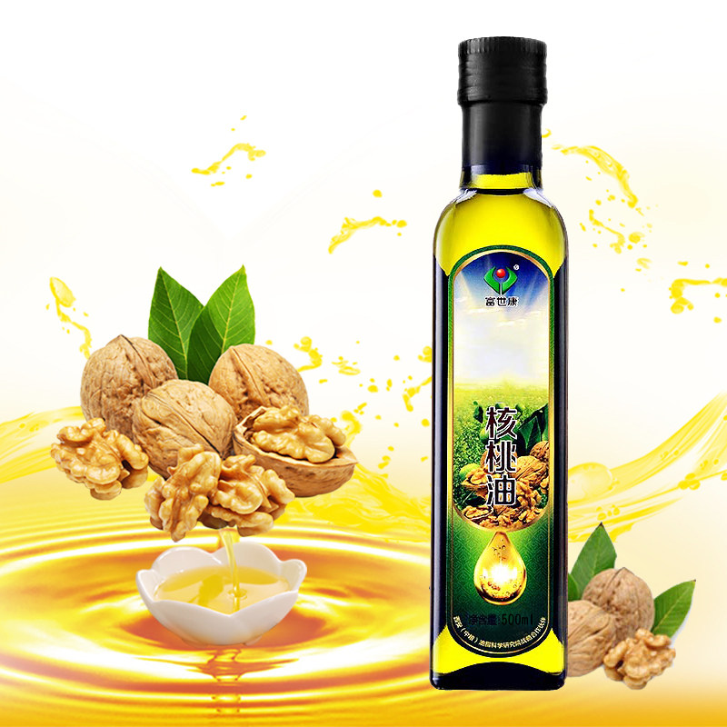 富世康初榨核桃油500ml 食用油冷 榨山核桃油礼品 包邮