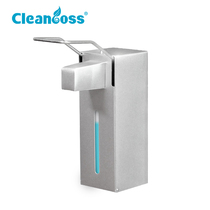 Manual soap dispenser Factory direct sales wall-mounted bathroom hand sanitizer aluminum alloy elbow pressure soap dispenser Stainless steel
