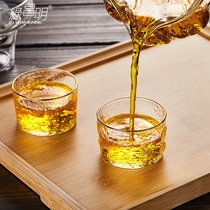 Green Changming glass tea cup tea cup single owner Cup Single Cup kung fu tea set small tea cup heat-resistant Japanese tea cup