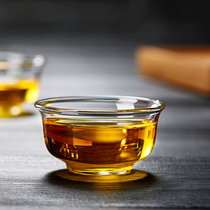 Lvchang Ming Glass Kung Fu Small Tea Cup Tea Set Accessories Personal Tasting Cup Master Cup with Transparent Cup 80ml
