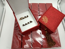 Guzheng Nail Containing Box Velvet Box Guzheng Fingernail Box Brocade Boxes Metal Buckle Glass Face