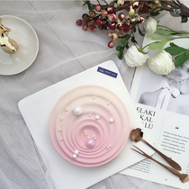 Italian same chiffon cake mold mousse round corrugated household silicone baking tool 8 inch mold