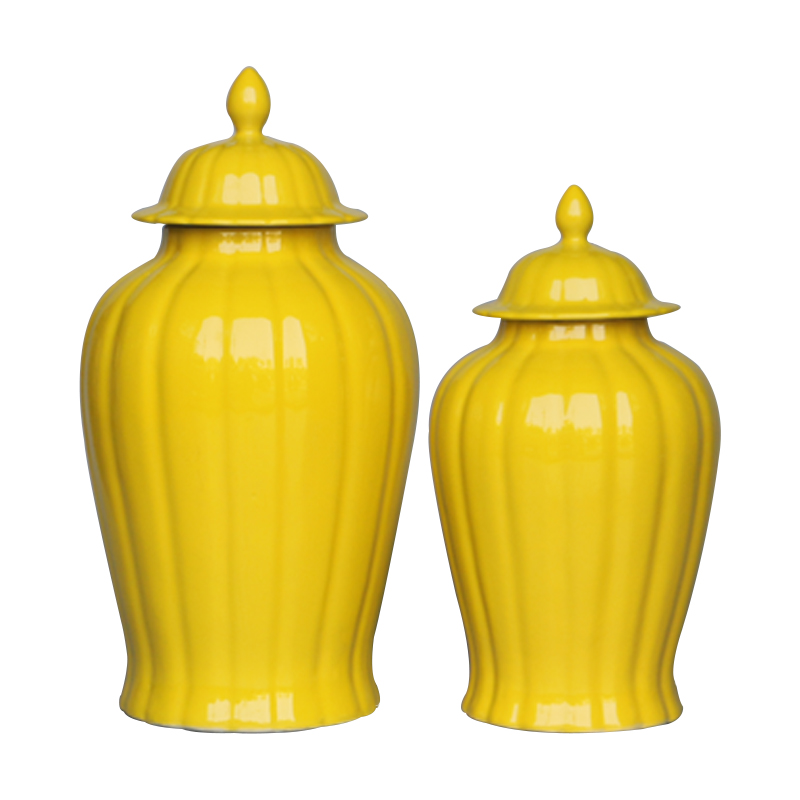 New Chinese style ceramic general pumpkin jar of large yellow small example room sitting room porch ark adornment furnishing articles