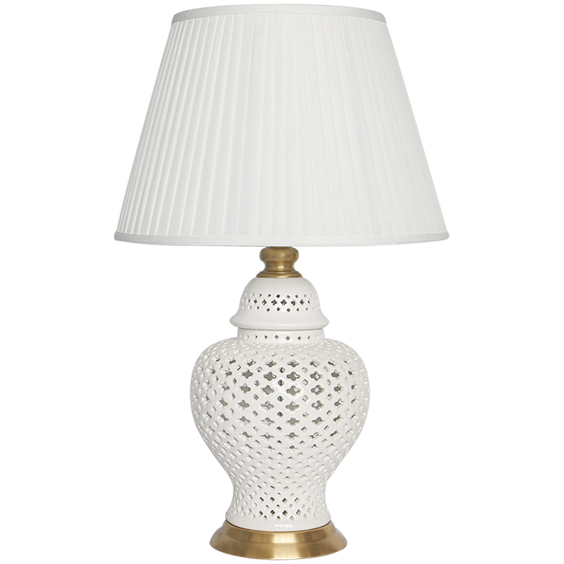 European white hollow out general as cans ceramic desk lamp of the sitting room the bedroom the head of a bed hotel villa creative fashion chandeliers