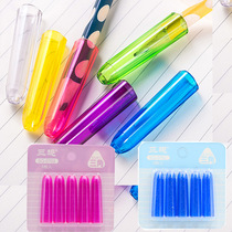 Transparent pencil cap triangle pencil cover extender primary school pupil pencil grip pen protective cover children color