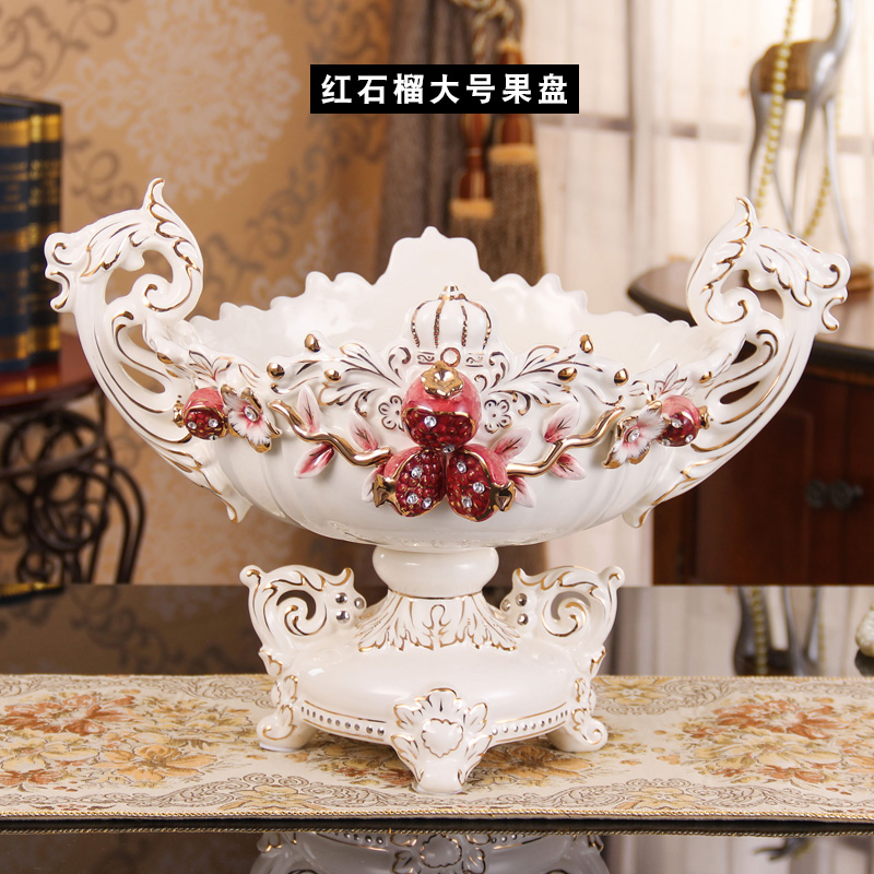 Ou compote three - piece large home sitting room tea table furnishing articles suit creative wedding present ceramic fruit bowl