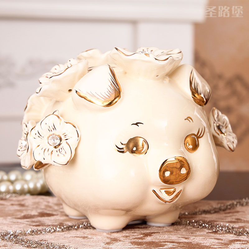 SAN road fort European ceramic furnishing articles inside house decorations pig can save the children bedroom furnishing articles furnishing articles creative gifts