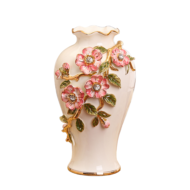 The new European creative ceramic vase furnishing articles furnishing articles sitting room flower arranging household act The role ofing is tasted porcelain decorative vase