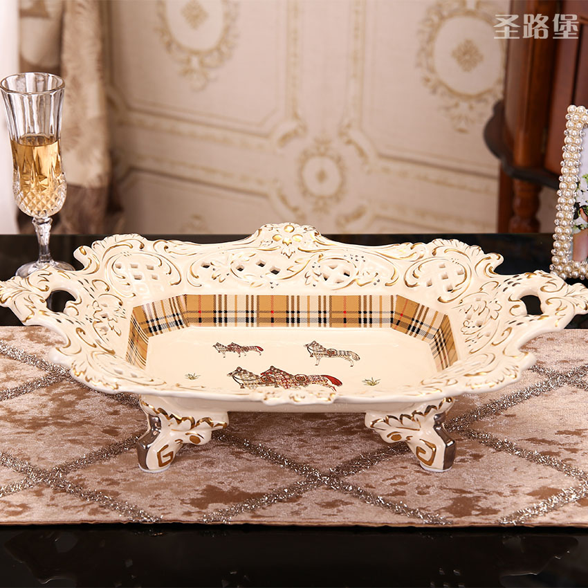 St way fort European creative ceramic bowl large household decorates sitting room fruit bowl move furnishing articles ceramic bowl