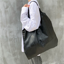 Hong Kong tide brand net red popular soft leather large bag female 2022 new large-capacity casual tote portable shopping bag