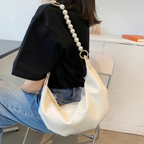 Hong Kong tide brand net red large-capacity dumplings big bag female 2 packs 021 new high-end fashion pearl shoulder bag