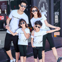 Parent-Child clothing summer clothes 2020 New Tide a family of three four Mickey cartoon short sleeve cotton T-shirt mother and daughter