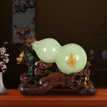 Zucai gourd feng shui ornaments Jade gourd new Chinese style porch Bo ancient shelf wine cabinet new house living room home decorations