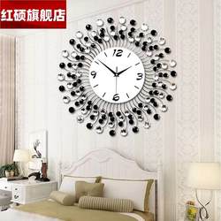 New creative product living room hanging clock simple decoration clock surface round iron clock hanging wall home decoration
