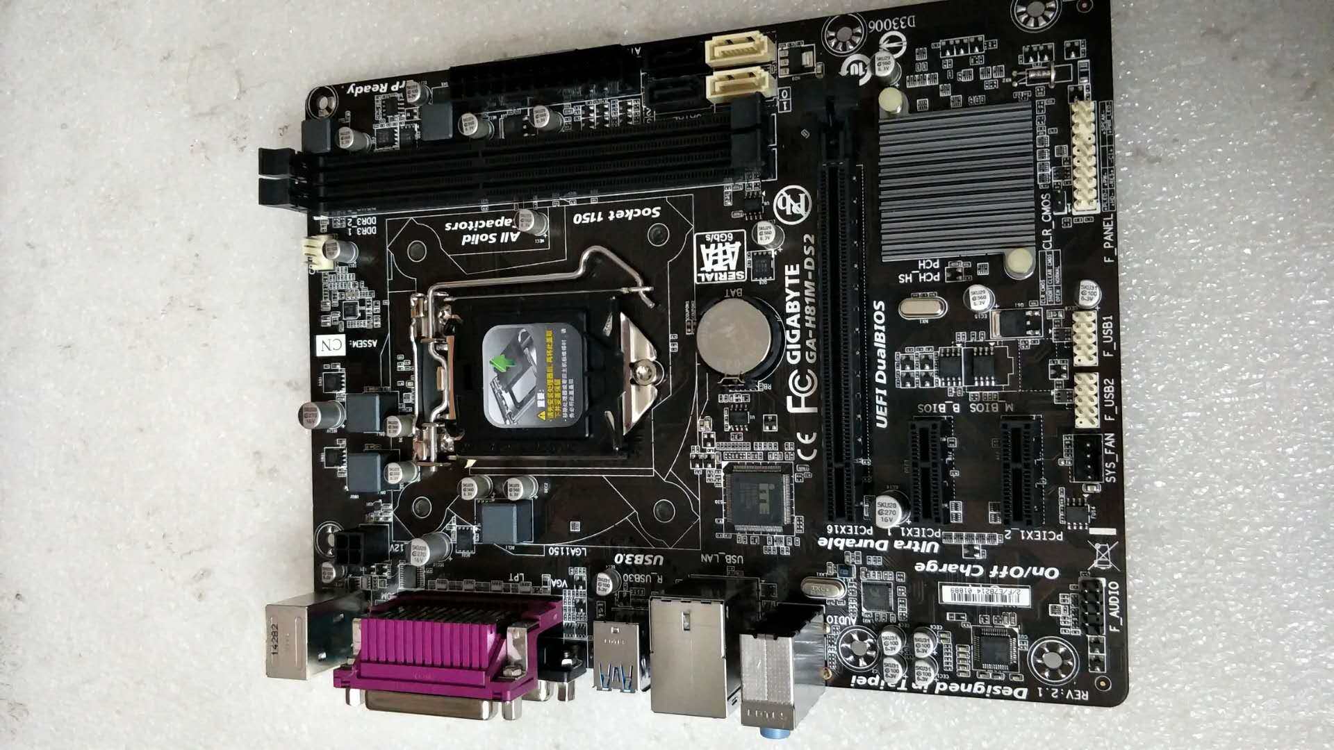gigabyte/技嘉 ga-h81m-ds2 全固态电容台式机电脑主板1150针ddr3