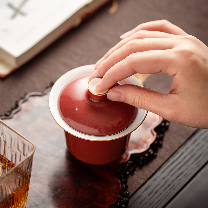 Cloud art of jingdezhen manual undressed ore color glaze just 2 tureen ceramic cups without tea bowl of kung fu tea set