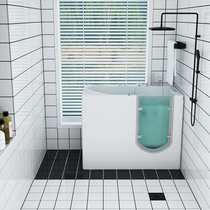 Barrier-free side door walk-in elderly bathtub Home sitting deep bubble small apartment Surf massage thermostatic bathtub
