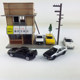 YUMEBOX Rapid Tofu D Initial D Fujiwara Tofu Shop 1:64 ລົດຮູບແບບ scene model can be lit