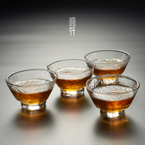 Glass tea cup hexagonal Master Cup individual Cup heat-resistant glass kung fu tea set teacup single Cup 4