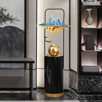 Light and luxurious landscape pendulum pieces Circular Water Creative State Wind scenery Qiao relocating to the opening of a gift light extravagant living room with a floor swinging piece