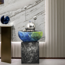 New Chinese light extravaganza Flowing Water Fountain Home Pendulum living room Xuanguan Office TV Side Ball Decorative Handiwork