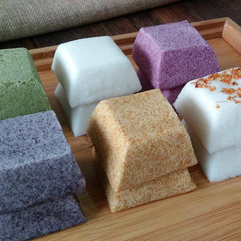 宁波传统特产五彩缤纷黄耐糕手工现做糯米杂粮松糕小米桂花糕内糕