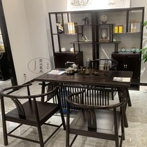 New Chinese tea table and chairs Combined Minjuku Tea House Solid Wood Tea Table Hotel Clubhouse Reception Room Tea Table And Chairs Furniture