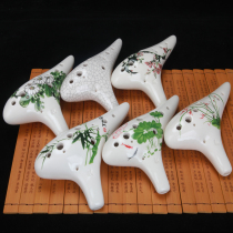 Beginner introduction 12-hole alto C-tone Ocarina 12-hole AC-tone student musical instrument Ocarina send accessories Xun musical instrument