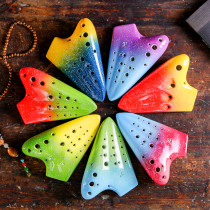Wen Sheng Three-pipe Ocarina Beginner introduction to playing starry Sky Ocarina Smoked three-pipe alto C-tone Ocarina