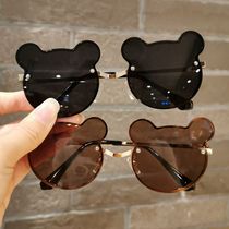 Childrens glasses anti-ultraviolet boys and girls fashion bear ears sunglasses children cute goggles sun glasses tide tide