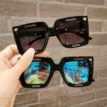 Childrens sunglasses Korean version of boys and girls glasses personality Fashion 2020 Boys street dance show tide cool baby sun glasses