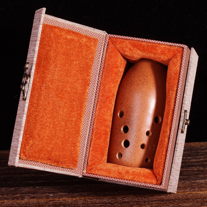 【云新】精制专业演奏考级10孔十孔双腔素红陶大鱼埙古埙民族乐器