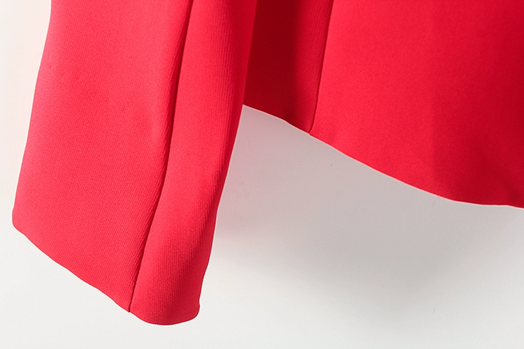 Sản phẩm mới Dòng SP rút tủ vào mùa xuân và mùa thu của phụ nữ trưởng thành OL phong cách áo khoác ngắn màu đỏ T5407 - Áo khoác ngắn