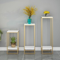 Flower stand indoor shelf creative floor TV cabinet side flower pot stand living room balcony