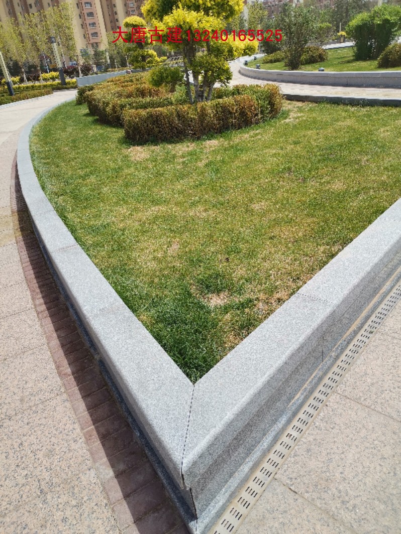 花岗岩路牙石侧石平石花坛石树池石地铺石芝麻白芝麻灰侧石路沿石